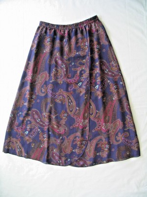 Low Price Womens Long Skirt Size S Double Wrap Multi Color Paisley Print Low Price Womens Long Skirt Size S Double Wrap Multi Color Paisley Print