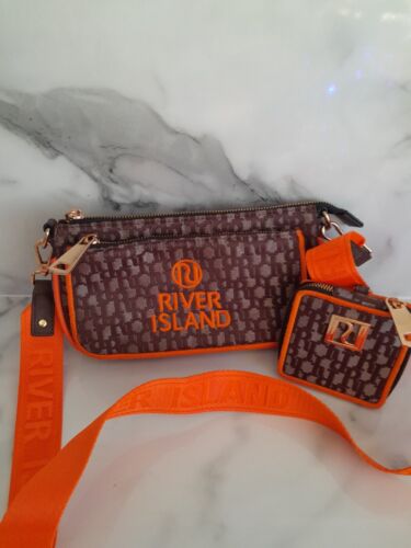 river island  Monogram Cross Body bag new without tags  - Foto 1 di 3