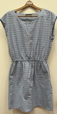 Miracle Berry Cotton Striped Dress With Pockets Size Large EUC