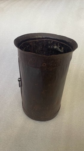 OLD VINTAGE RARE INDIAN HAND FORGED TRIBAL RUSTIC IRON GRAIN MEASUREMENT BIG POT - Picture 8 of 12