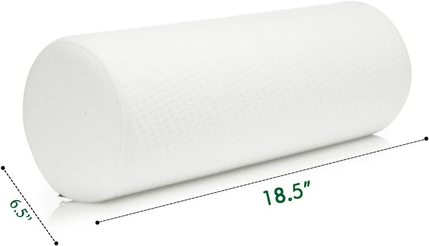 Bolster Pillow Bamboo Cervical Neck Roll Memory Foam Pillow Round Neck Pillow eBay