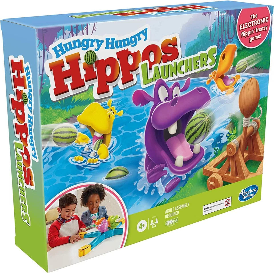 Hungry Hungry Hippos Launchers Kids Party Family Board Game Ages 4+Box damaged - Image 4 of 4