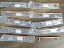 10 X MIEDZIANE UCHWYTY T BAR - FABRYCZNIE NOWE - UPCYKLING KUCHNIA SYPIALNIA HKB3900