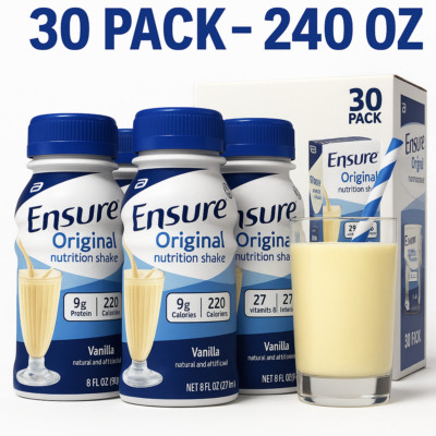 Ensure Original Meal Replacement Nutrition Shake Vanilla 30 PACK 8oz Ready2Drink