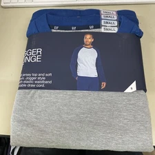 PICK SIZE- Gap Men's 2-PIECE Jogger Lounge Set Grey/Blue Multicolor