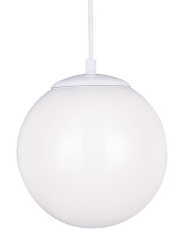 Leo - Hanging Globe 11 Pendant Light in White