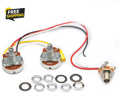 PB Bass Wiring Harness Prewired Kit for Precision Bass Guitar Big 250K Pots