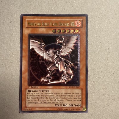 Yugioh Horus Der Schwarzflammendrache LV6 SOD-DE007 Ultimate Rare 1. Auflage NM