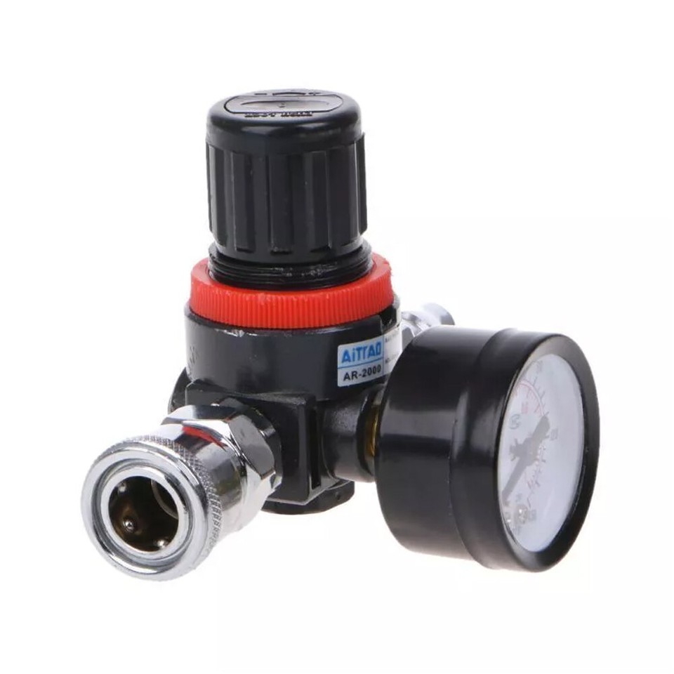 Spray Gun Air Regulator w/Pressure Gauge Diaphragm Control Auto Paint