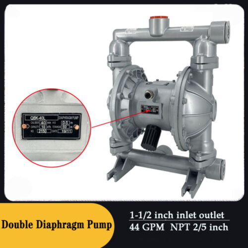 44GPM Pneumatische Luftbetriebene Doppelmembranpumpe 1/2 Zoll Einlass Auslass QBK-40L - Bild 7 von 16
