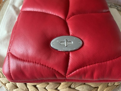 MULBERRY 🌸 Softie Pillow Phone RED Nappa Bag RRP £595 Padded LEATHER Crossbody - Picture 21 of 21
