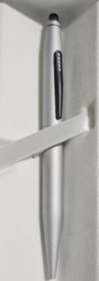 Cross Tech2 Ballpoint Pen, Satin Chrome  Stylus, New -  NO BOX  Great Price!