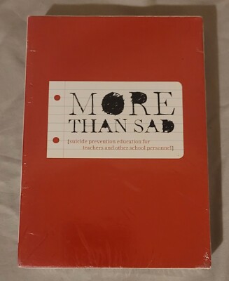 More Than Sad -  DVD Set Suicide Prevention Education for Teachers & Educators 