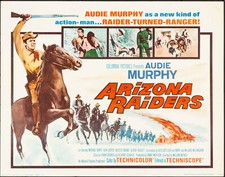 ARIZONA RAIDERS original 1965 22x28 movie poster AUDIE MURPHY