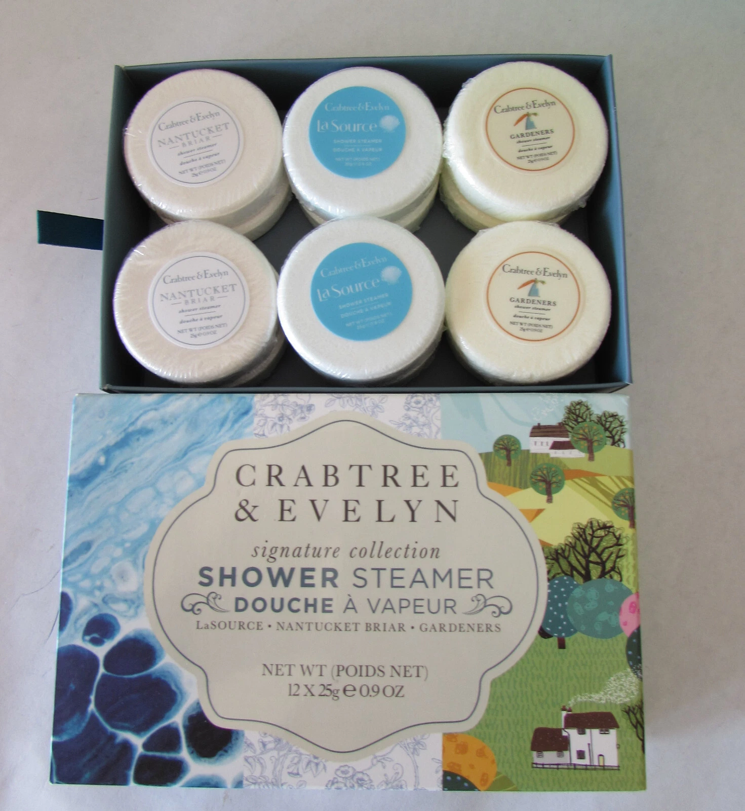 Crabtree & Evelyn Scented Shower Steamers 12pc Gardeners Nantucket LaSource