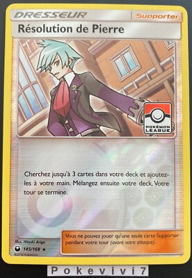 Pokemon Karte STEINAUFLÖSUNG 145/168 PROMO League Holo REVERSE SL7 FR NEU