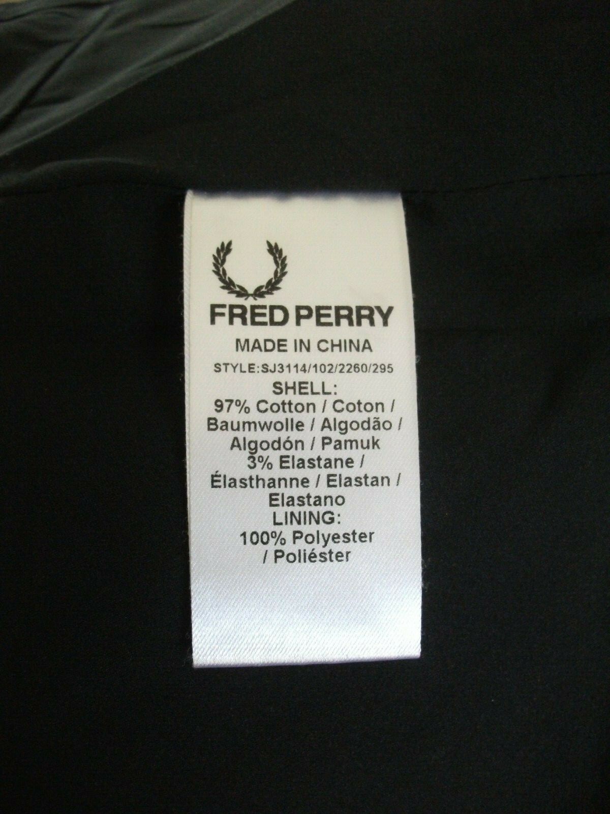 Fred Perry Amy Winehouse Thick Black Velvet Harrington Fitted Jacket - Size 10 image 5