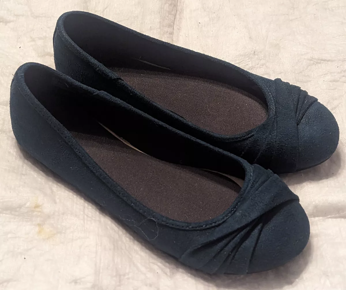 AMERICAN EAGLE Blue Fabric Ballet Flats Slip On Shoes Size 6.5 W