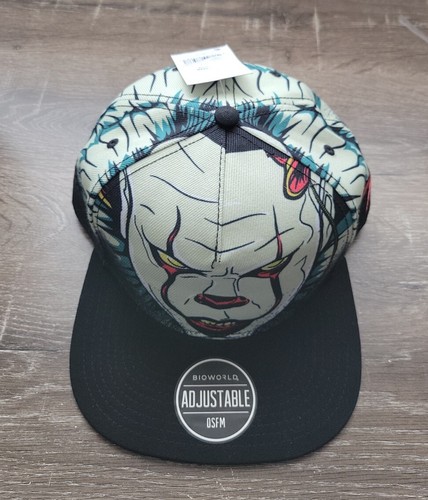 New! Pennywise IT Movie Hat Bioworld Snap Back Stephen. Adjustable OSFM - Picture 10 of 10