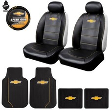 New Synthetic Leather Sideless Car Truck Seat Covers Bundle Set For Chevrolet