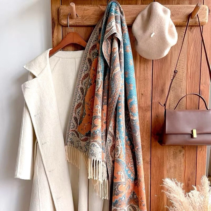 New Luxury Warm Simulated Winter Shawl Cashmere Pashmina Touch Unisex Bufanda UK