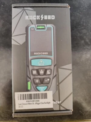 RockSeed S2 Digital Laser Measure 50M/165ft 2 Bubble Level Head Tail Meter -CP