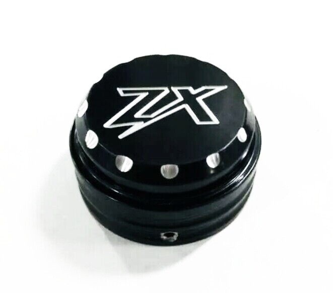 ZX-14 BLACK CONTRAST DIAMOND CUT “ZX” ENGRAVED YOKE CAP 2015