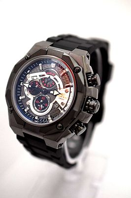 CASIO EFX530P-1A Edifice Analog Black Resin Band Watch | eBay