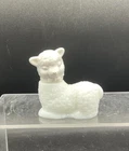 Vintage Avon 1977 Precious Little Lamb Sheep Milk Glass Cologne Perfume Decanter