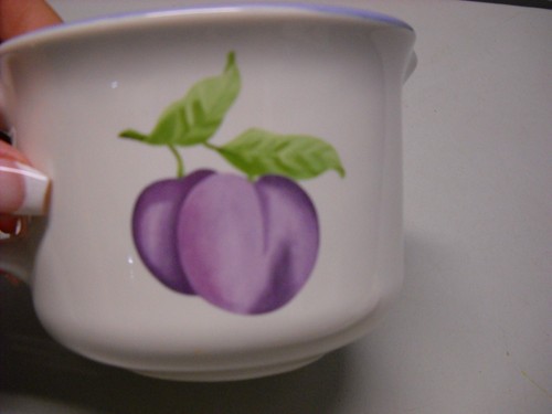 Pfaltzgraff Lúpulo Fruta Diseño Azul Borde Revisador Borde Gravado Barco - Imagen 12 de 12