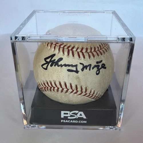 Johnny Mize Autographed Baseball PSA DNA Authenticated