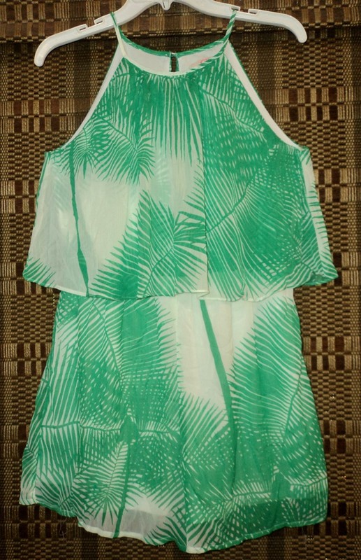 GB Girl's Tropical Romper Dress. Sz. X-Large. Pretty!
