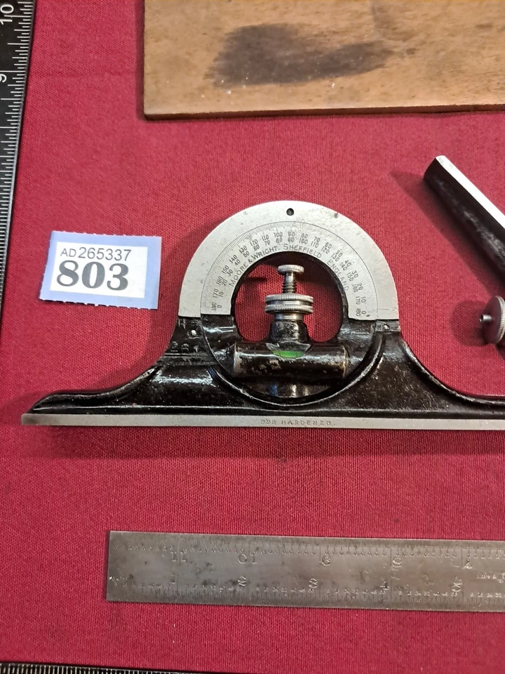 Vintage Moore & Wright Combination Square Original Box Very Good Used Condition - Image 2 of 4