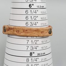 Handmade Leather Bracelet Adjustable Unisex Rustic Snap Closure Boho Jewelry Gif