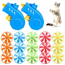 17pcs Cat Fetch Toy,Cat Palying Tracking Interactive Toys with Flying Propell...