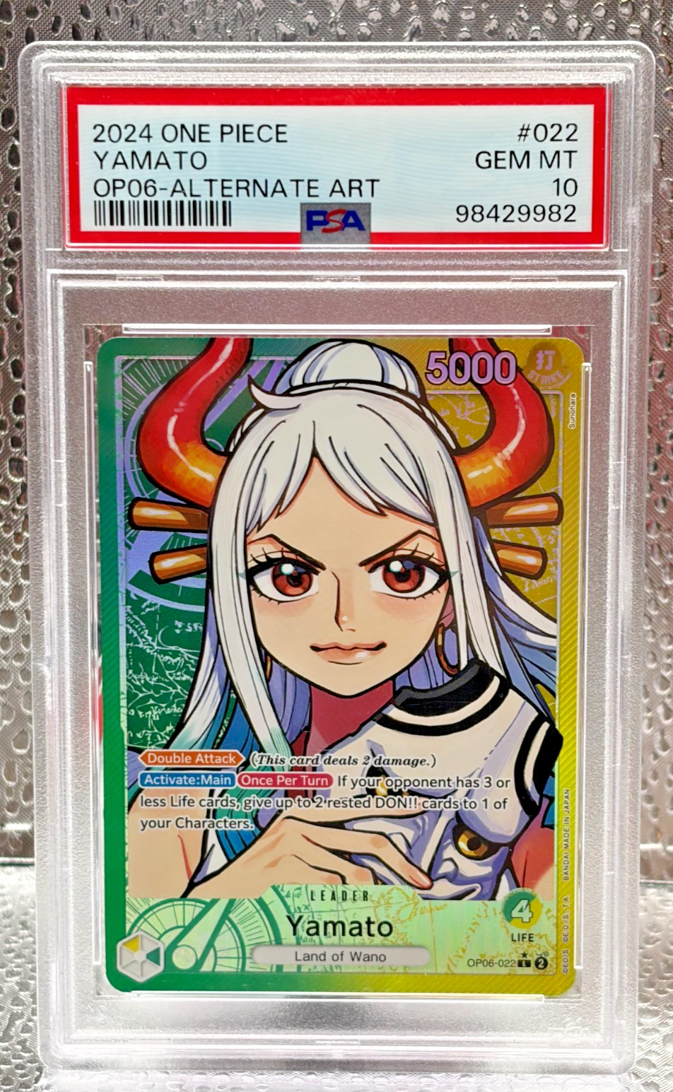 2024 One Piece - Yamato (Alt Art) OP06-022 **PSA 10 Gem Mint**