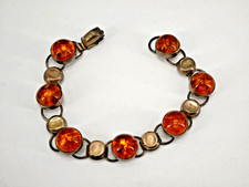 Designer Armband Armreif Bernstein Amber Vintage Schmuck 835 Silber Fischland