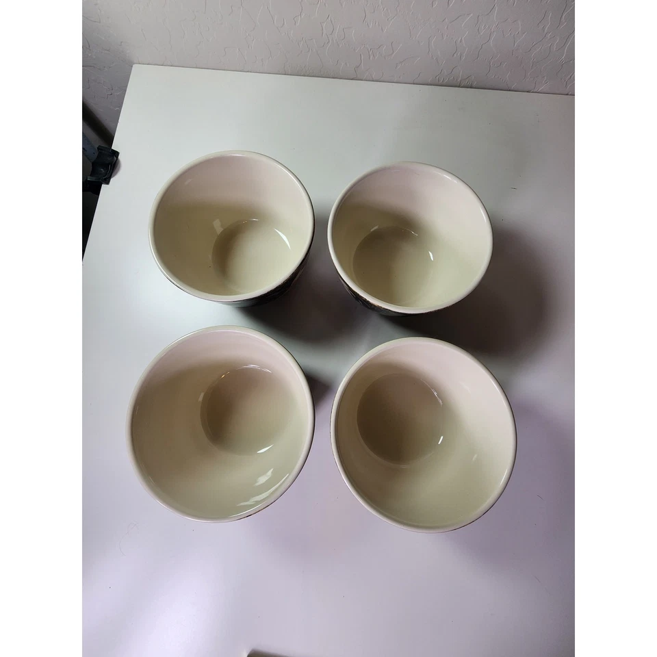 Juego de 4 cuencos de cereal de gallo rústico Susan Winget CERTIFICADOS INTERNACIONALES Foto 2 de 4