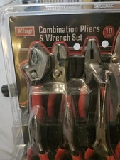 King Conbination Pliers And Wrench Set 10 Piece