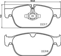 Hella Pagid Bremsbelagsatz Scheibenbremse 8DB 355 024-801 FüR V60 Volvo XC40 235