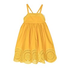 Stella Mccartney Girls Popeline Broderie Anglaise Dress, Size 10