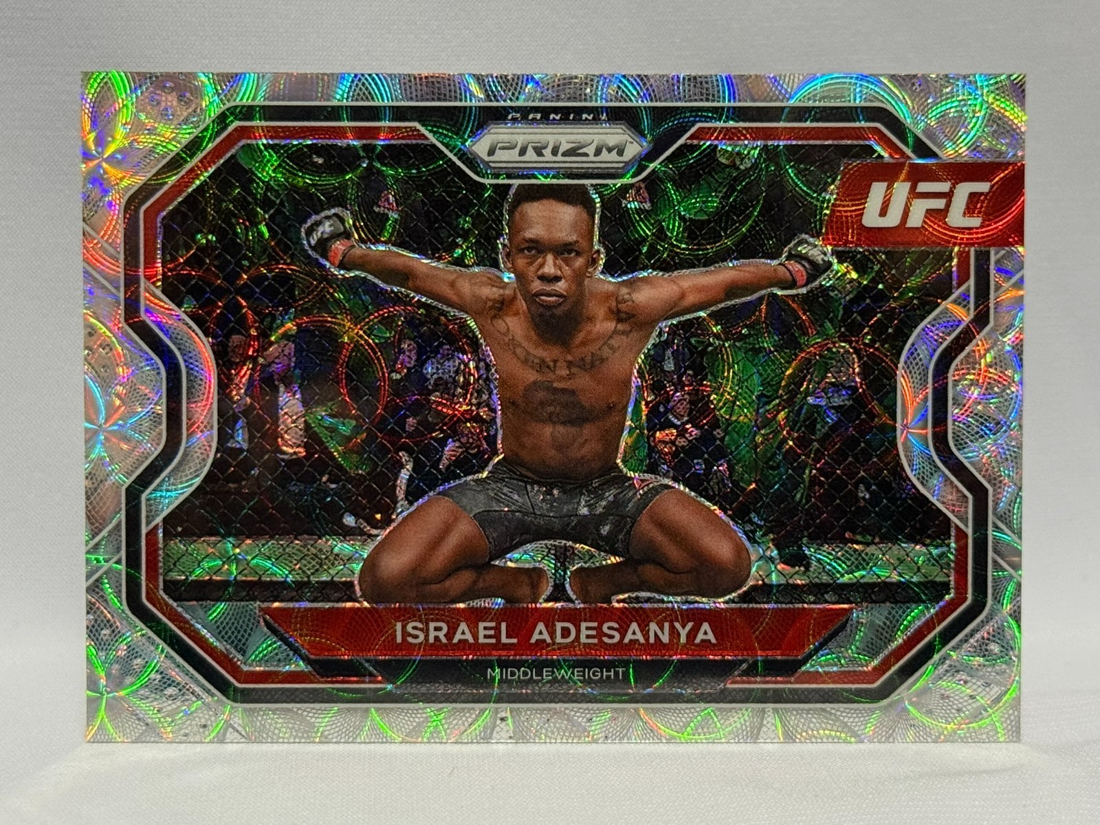 2021 Panini Prizm Israel Adesanya #120 Premium Box Set Prizm 59/99