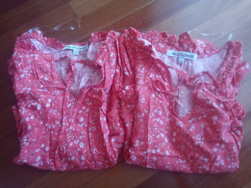 2 Brand New Wallflower Women's Juniors Shirts Sizes XS and S