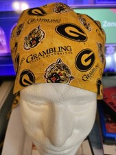 LOUISIANA GRAMBLING STATE UNIVERSITY TIGERS Handmade SURGICAL SCRUB CAPS