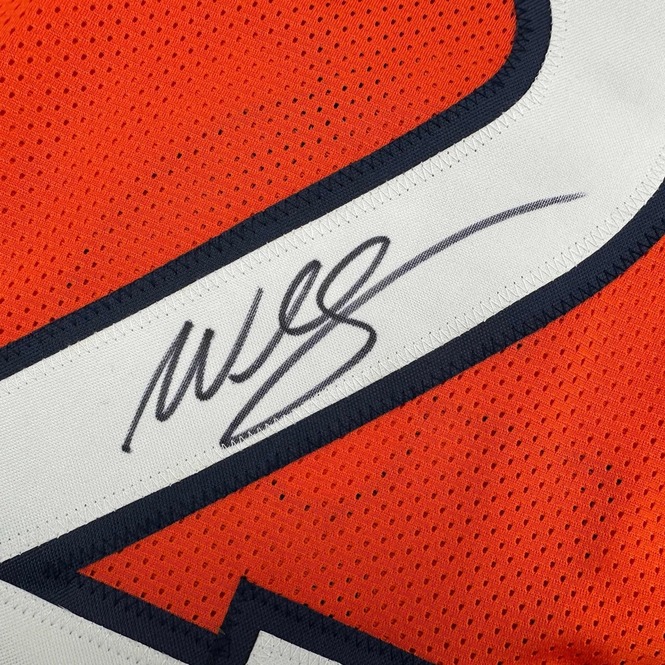 Camiseta de fútbol americano Willis McGahee Denver naranja autografiada/firmada certificado de autenticidad JSA Foto 3 de 4
