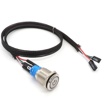 PC Host Start Power SW Button Switch Computer Reset SW Button Switch With Ca SJ