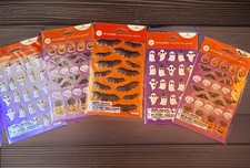 American Greetings Halloween Multicolor Sticker Sheets Lot of 5 Packs - Ghosts