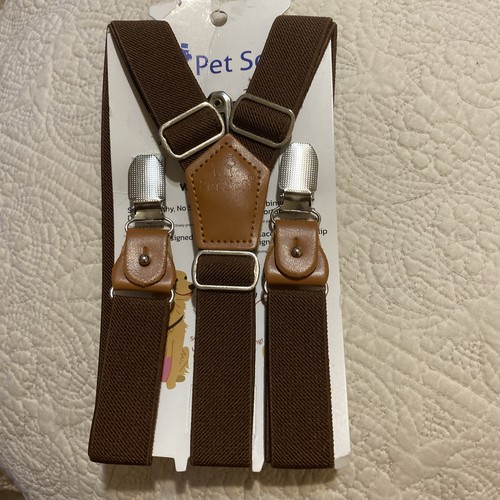 Pet Soft Dog Suspenders Male Female Dog Diaper Suspenders for Dogs Diaper Brown