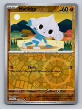 Meditite 110/198 Common Scarlet & Violet Pokemon Reverse Holo Near Mint