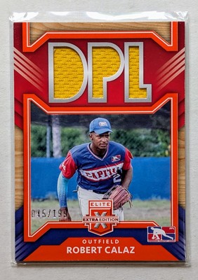 2022 Elite Extra Edition Robert Calaz DPL Material Orange Relic /199 #DM-RC